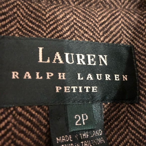Ralph Lauren brown tweed wool blazer SZ 2 petite - Picture 2 of 4
